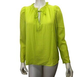 $79 CALVIN KLEIN Checked Pattern Tie-Neck‎ Top SZ XL NEW WITH TAG